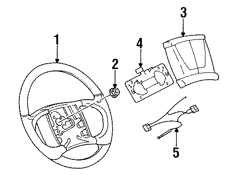 1994 Buick Skylark Steering Wheel Diagram 2 - Thumbnail