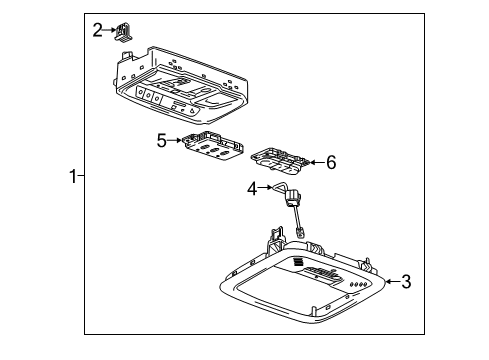 2018 Buick LaCrosse Overhead Console Diagram