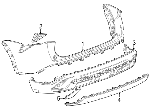 2025 Chevy Trax Bumper & Components - Rear Diagram 3 - Thumbnail
