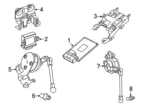 2014 Cadillac CTS Ride Control Components Diagram