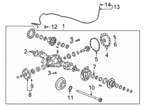 2021 Chevy Silverado 2500 HD Axle Housing - Rear Diagram