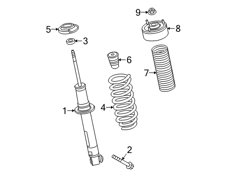 2018 Cadillac CT6 Struts & Components Diagram