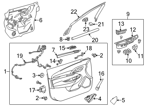 2014 Chevy SS Belt Weatherstrip Clip Diagram for 92138828