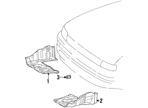 2000 Chevy Prizm Splash Shields Diagram