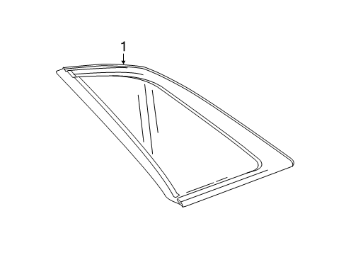 2018 Cadillac XT5 Glass & Hardware - Quarter Panel Diagram