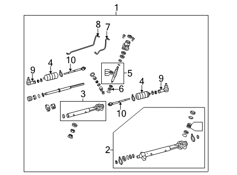 2006 Pontiac GTO Tie Rod Boot Diagram for 92146712