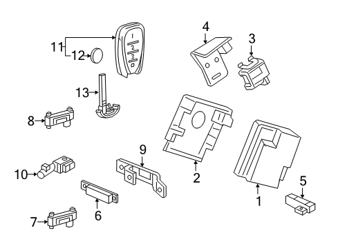 2019 Chevy Volt Key Diagram for 13523212