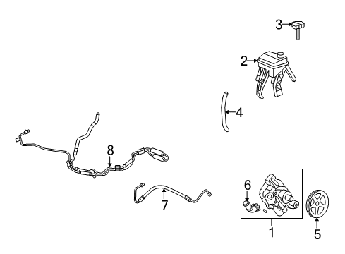 2010 Saturn Vue P/S Pump & Hoses Diagram 3 - Thumbnail