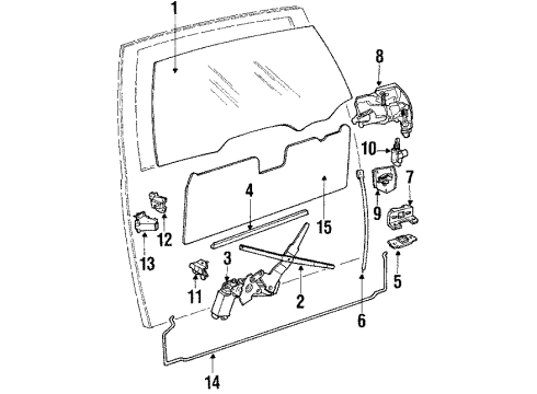 1986 Chevy Caprice Glass - Tail Gate Diagram