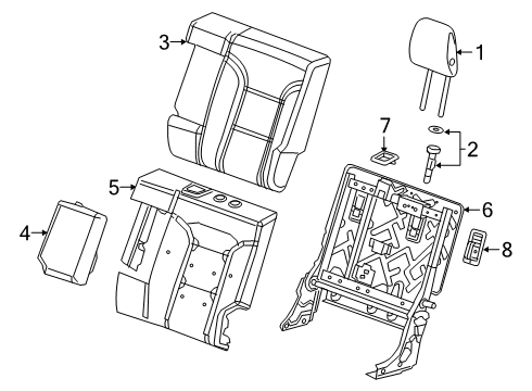 Seat Back Frame, Rear Diagram for 84809263