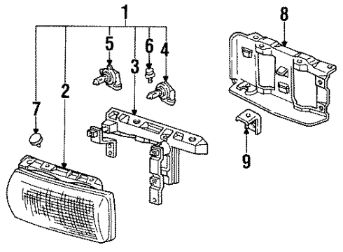 1993 Oldsmobile 88 Mount Panel, Passenger Side Diagram for 25609334