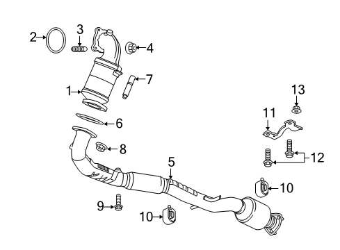 2020 Buick Envision Exhaust Components Diagram