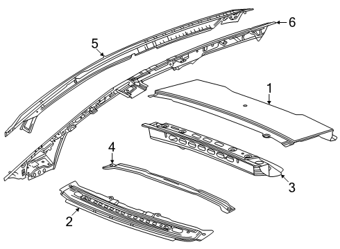 2025 Cadillac OPTIQ Roof & Components Diagram