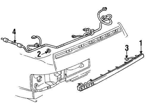 1997 Cadillac Seville High Mount Lamps Diagram