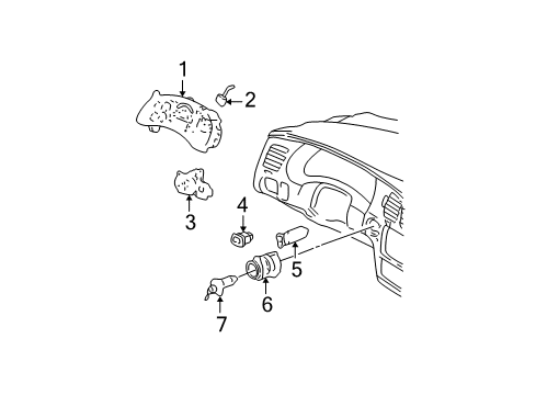 2000 Chevy Monte Carlo Cluster & Switches Diagram