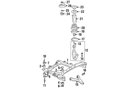 1999 Chevy Lumina Strut Cartridge, Front Diagram for 22074850