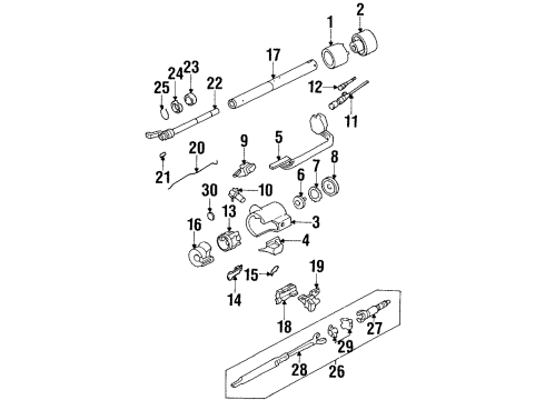 1993 Chevy K1500 Steering Lock Diagram for 7837185