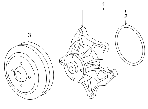 2006 Cadillac SRX Water Pump Diagram