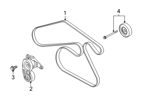 2015 Buick Enclave Serpentine Belt Diagram for 12654815