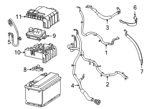 2022 Cadillac Escalade ESV Ground Cable Diagram for 87866288