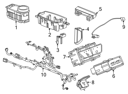2025 Cadillac OPTIQ Electrical Components - Console Diagram