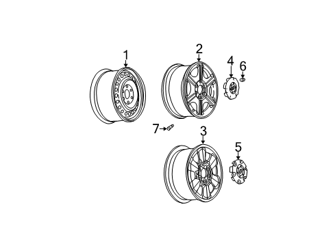 2002 Oldsmobile Bravada Wheels Diagram 2 - Thumbnail