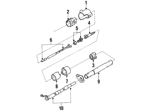1989 Oldsmobile Custom Cruiser Steering Column Assembly Diagram