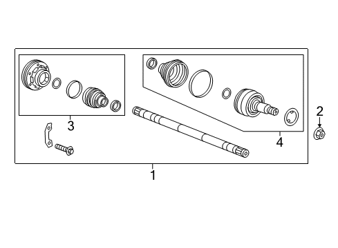 2023 Chevy Camaro Drive Axles - Rear Diagram