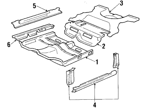 1987 Cadillac Allante Rocker Panel Diagram