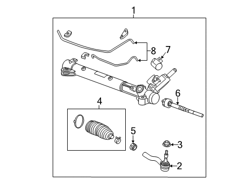 2012 Cadillac CTS Steering Gear & Linkage Diagram