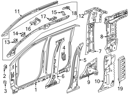 2024 Chevy Silverado EV Aperture Panel Diagram