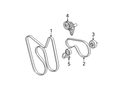 2006 Chevy Suburban 2500 Belts & Pulleys Diagram