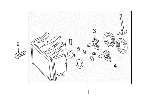 2008 Chevy Colorado Headlamp Components Diagram