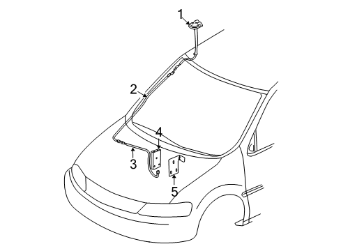 2005 Pontiac Montana Antenna Cable Diagram for 10308055