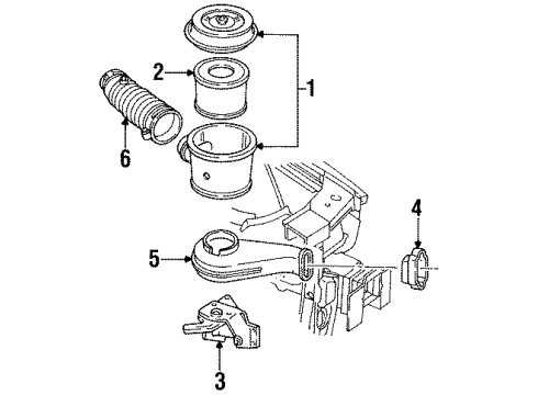 1993 Oldsmobile Cutlass Supreme PCV Tube Diagram for 10162109