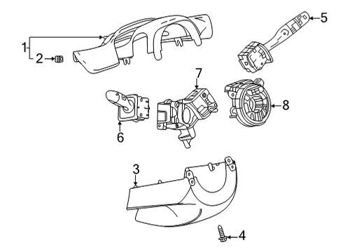 2021 Buick Encore GX Shroud, Switches & Levers Diagram