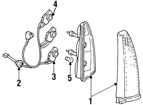 1993 Cadillac Eldorado Tail Lamps Diagram