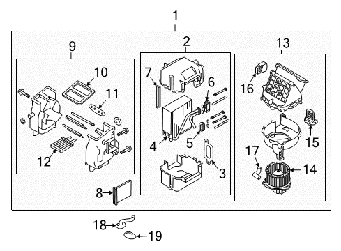 2009 Pontiac G3 Blower Motor Diagram for 96539655