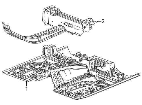 2024 Buick Envista Floor & Rails Diagram
