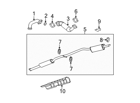 2007 Buick Lucerne Catalytic Converter Diagram for 19420116
