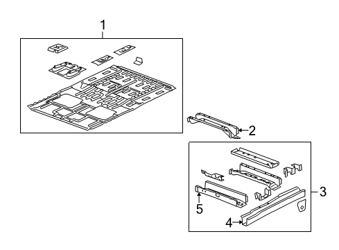 2007 Chevy Uplander Floor & Rails Diagram