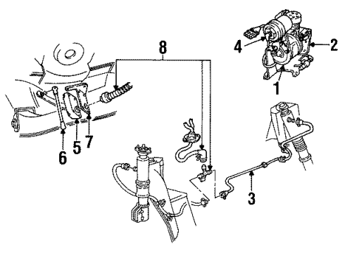 1992 Oldsmobile 88 Auto Leveling Components Diagram