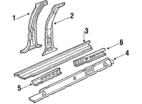 1988 Oldsmobile Delta 88 Center Pillar Diagram