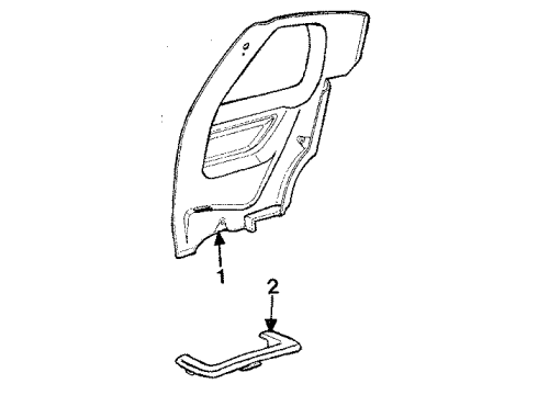1987 Pontiac Grand Am Interior Trim - Quarter Panels Diagram