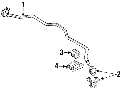 1993 Pontiac Trans Sport Stabilizer Bar & Components Diagram