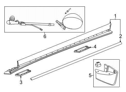 2024 Chevy Blazer EV Exterior Trim - Pillars Diagram