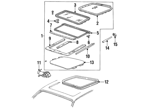 1993 Cadillac Fleetwood Motor Diagram for 3525214