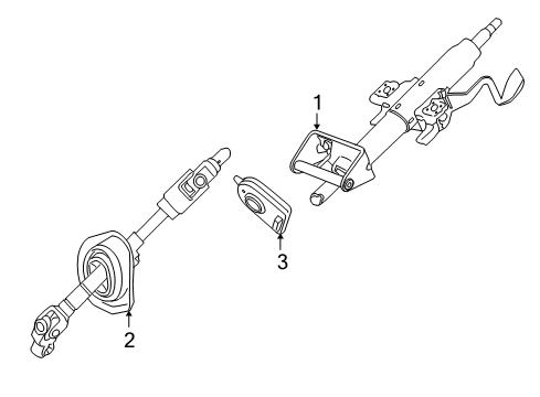 2009 Pontiac Torrent Steering Column Assembly Diagram