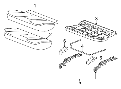 2010 Chevy Equinox Rear Seat Components Diagram