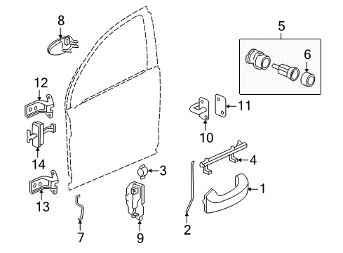 2007 Saturn Vue Front Door Diagram